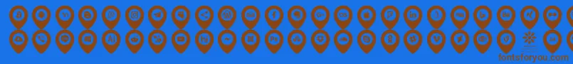 Icons Font Color Font – Brown Fonts on Blue Background