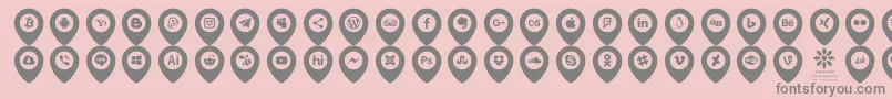 Шрифт Icons Font Color – серые шрифты на розовом фоне
