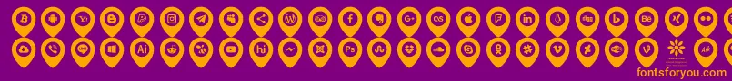 Icons Font Color Font – Orange Fonts on Purple Background