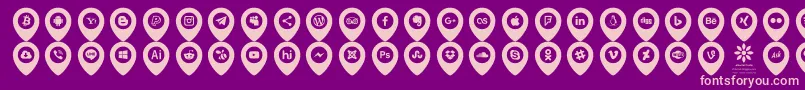 Icons Font Color Font – Pink Fonts on Purple Background