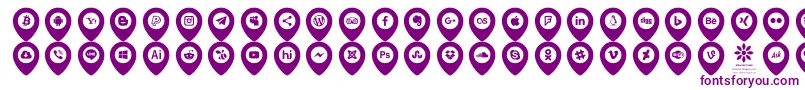 Icons Font Color Font – Purple Fonts on White Background