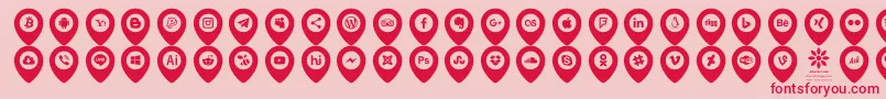 Icons Font Color Font – Red Fonts on Pink Background
