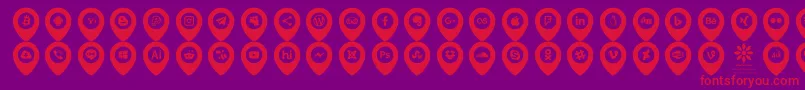 Icons Font Color Font – Red Fonts on Purple Background