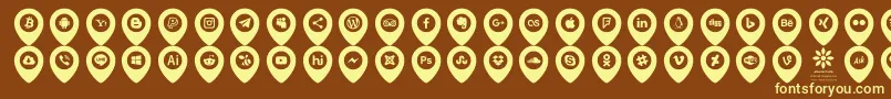 Icons Font Color Font – Yellow Fonts on Brown Background