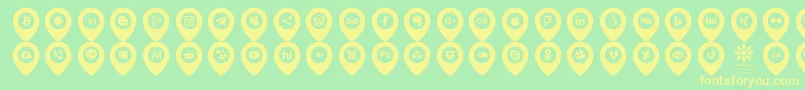 Icons Font Color Font – Yellow Fonts on Green Background