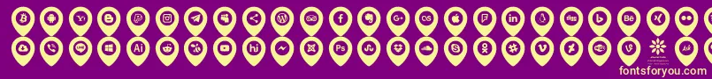 Icons Font Color Font – Yellow Fonts on Purple Background