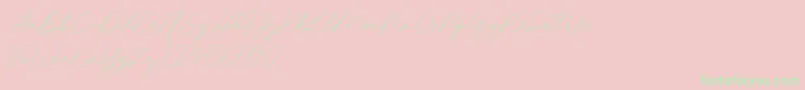 Idana Luisa free Font – Green Fonts on Pink Background