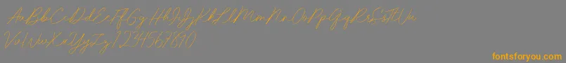 Idana Luisa free Font – Orange Fonts on Gray Background