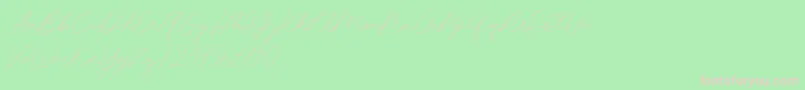 Idana Luisa free Font – Pink Fonts on Green Background
