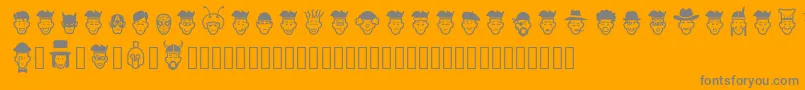 Подробнее о шрифте IdeasAndAppsFaces Шрифт IdeasAndAppsFaces – серые шрифты на оранжевом фоне