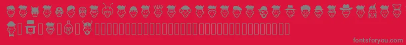 IdeasAndAppsFaces Font – Gray Fonts on Red Background