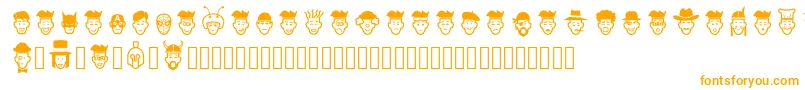 Czcionka IdeasAndAppsFaces – pomarańczowe czcionki