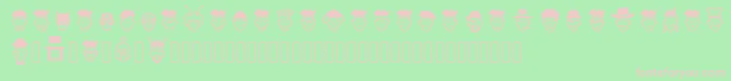 IdeasAndAppsFaces Font – Pink Fonts on Green Background