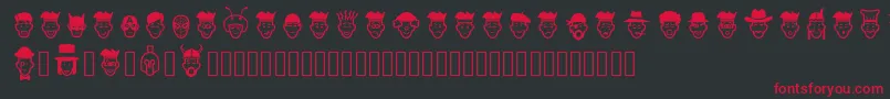 IdeasAndAppsFaces Font – Red Fonts on Black Background