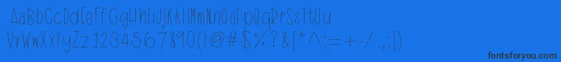 IdentityTheft Font – Black Fonts on Blue Background