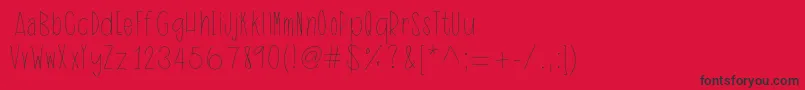 IdentityTheft Font – Black Fonts on Red Background