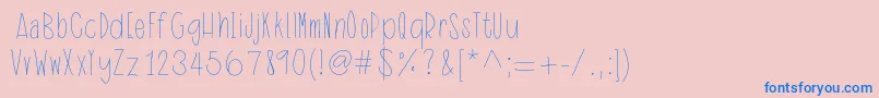 IdentityTheft Font – Blue Fonts on Pink Background