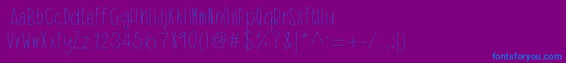 IdentityTheft-Schriftart – Blaue Schriften auf violettem Hintergrund