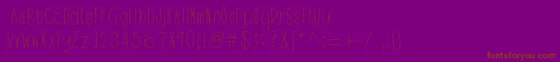 IdentityTheft-Schriftart – Braune Schriften auf violettem Hintergrund