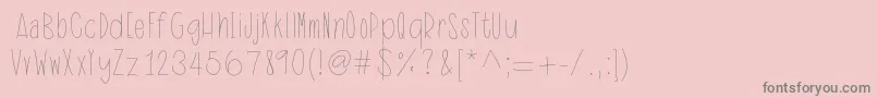 IdentityTheft Font – Gray Fonts on Pink Background