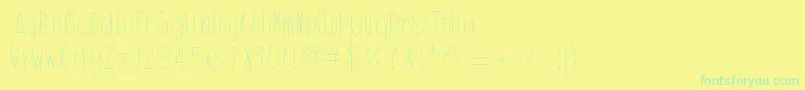 IdentityTheft Font – Green Fonts on Yellow Background