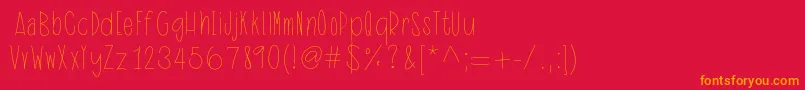 IdentityTheft Font – Orange Fonts on Red Background