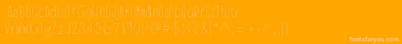 IdentityTheft-Schriftart – Rosa Schriften auf orangefarbenem Hintergrund