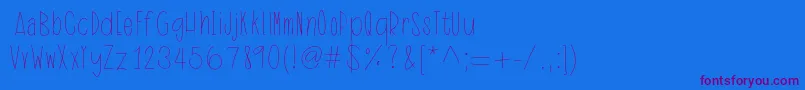 IdentityTheft-Schriftart – Violette Schriften auf blauem Hintergrund