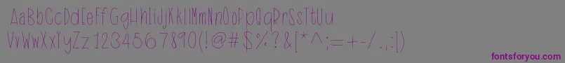 Шрифт IdentityTheft – фиолетовые шрифты на сером фоне