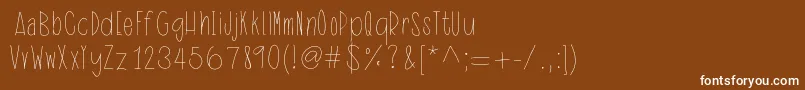 fuente IdentityTheft – Fuentes Blancas Sobre Fondo Marrón