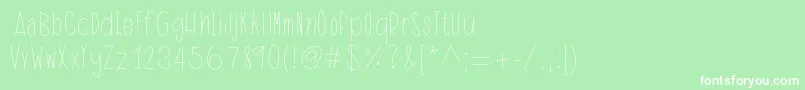 フォントIdentityTheft – 緑の背景に白い文字