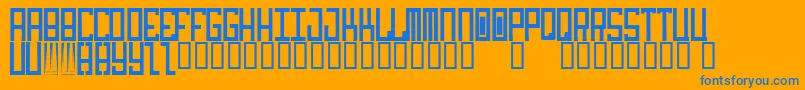 idiot Font – Blue Fonts on Orange Background