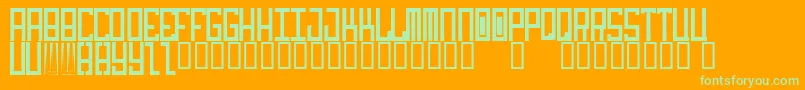 idiot Font – Green Fonts on Orange Background