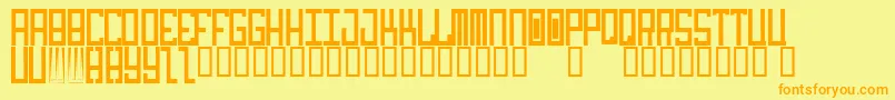 idiot Font – Orange Fonts on Yellow Background