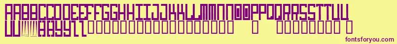 idiot Font – Purple Fonts on Yellow Background