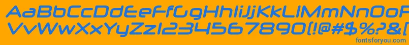NeuropolxrgBolditalic Font – Blue Fonts on Orange Background