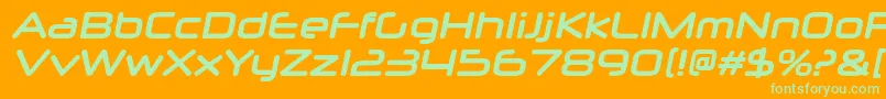 NeuropolxrgBolditalic Font – Green Fonts on Orange Background