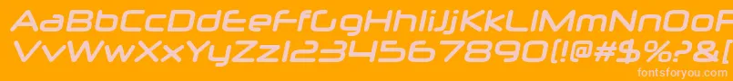 NeuropolxrgBolditalic Font – Pink Fonts on Orange Background