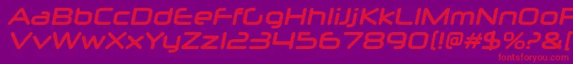 NeuropolxrgBolditalic Font – Red Fonts on Purple Background