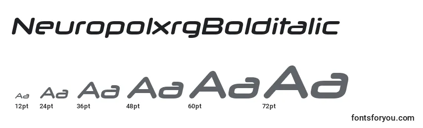 NeuropolxrgBolditalic Font Sizes