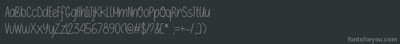 フォントIf Only   – 黒い背景に灰色の文字