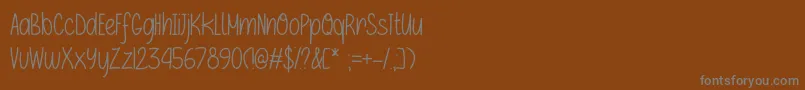 If Only   Font – Gray Fonts on Brown Background