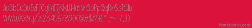 If Only   Font – Gray Fonts on Red Background