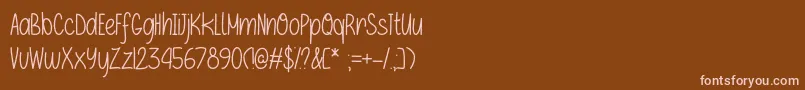 If Only   Font – Pink Fonts on Brown Background