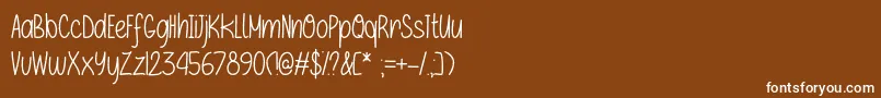 If Only   Font – White Fonts on Brown Background