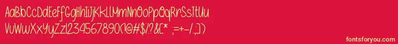 If Only   Font – Yellow Fonts on Red Background