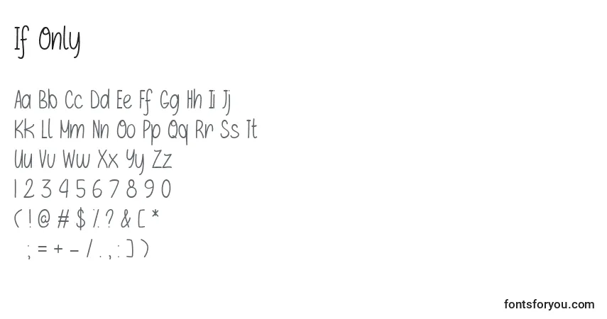 Шрифт If Only   (130131) – алфавит, цифры, специальные символы
