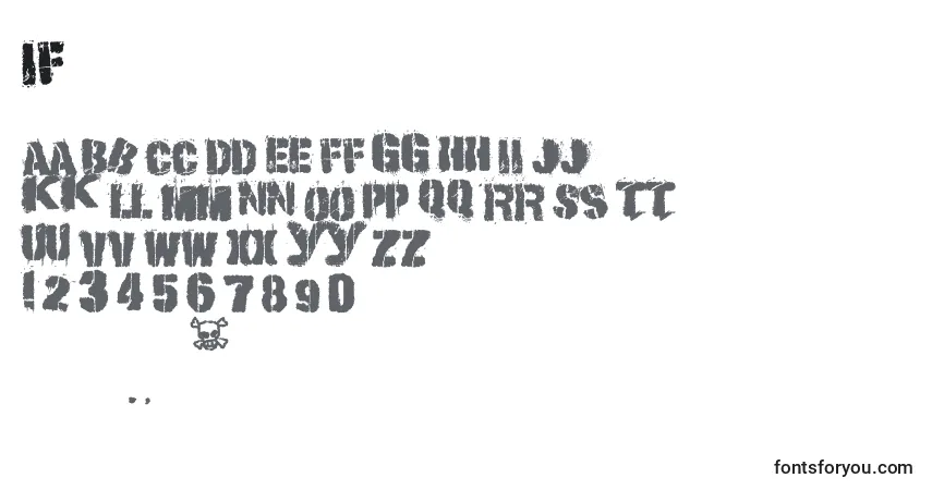 Schriftart If (130132) – Alphabet, Zahlen, spezielle Symbole