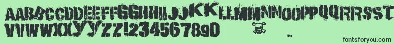 フォントIf – 緑の背景に黒い文字