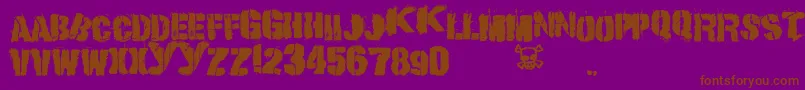 If Font – Brown Fonts on Purple Background